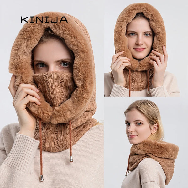 Weiche, sofort wärmende Fleece-Kapuze